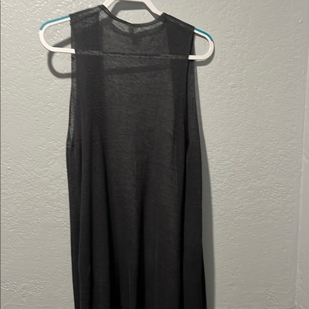 Eileen Fisher Gray Sleeveless Cardigan Vest - Picture 2 of 6